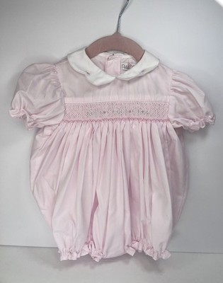 Petit Ami Smocked Light Pink Romper One Piece Bubble Infant Baby 6 Months EUC