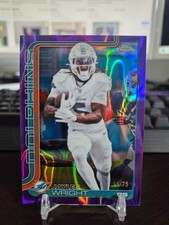 2025 Topps Chrome Football - Jaylen Wright #190 Purple Wave Refractor /75