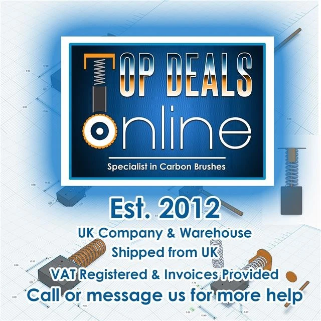 Kohlebürsten für Scheppach HS105 HS80 HS111 HS112 TS205 Tischkreissägen EU Made - Bild 2 von 2