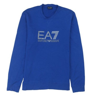 Emporio Armani EA7 Herren Sweatshirt Blau 2XL Rundhals Logo