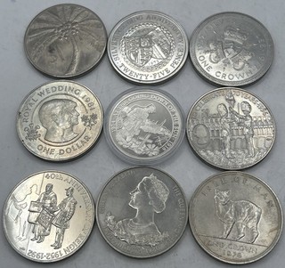 9 Various Crowns Wedding Reign Silver Jubilee Remembrance Gibraltar