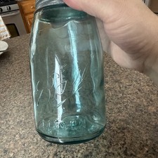 Vintage Ball Mason Jar with Zinc Lid Light Script