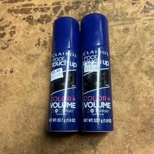 CLAIROL Root Touch Up Color + Volume Spray Temp Color BLACK 1.8 OZ Lot Of 2