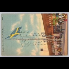 Postcard Swedish Pavilion New York World's Fair Tichnor Brothers