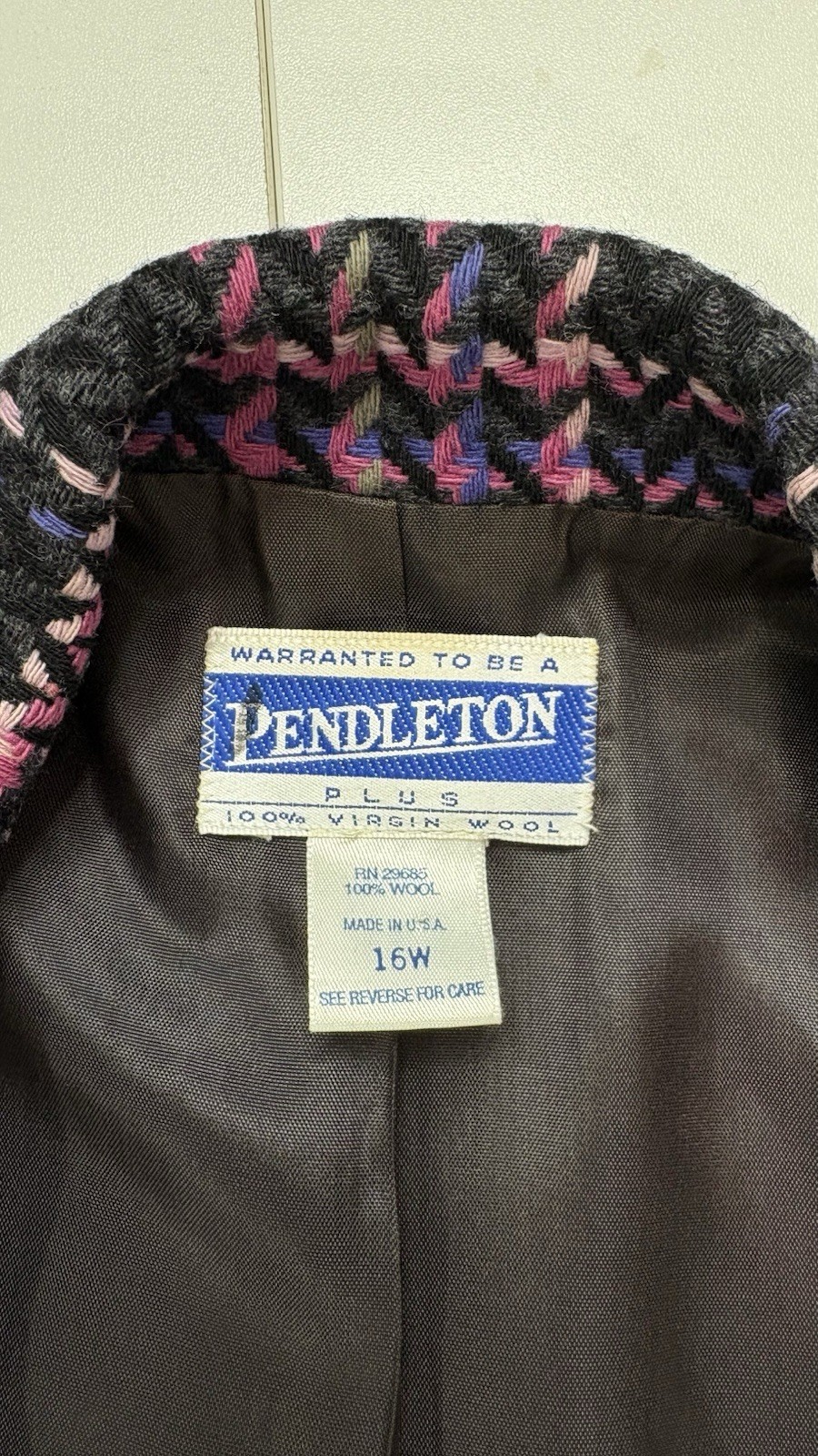 Vintage Pendleton Wool Blazer Button Lined Collar… - image 5