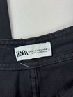 ZARA Women’s Dark Grey Cargo Pants Size 2 Straight Leg, Twill Button & Pockets — photo 10