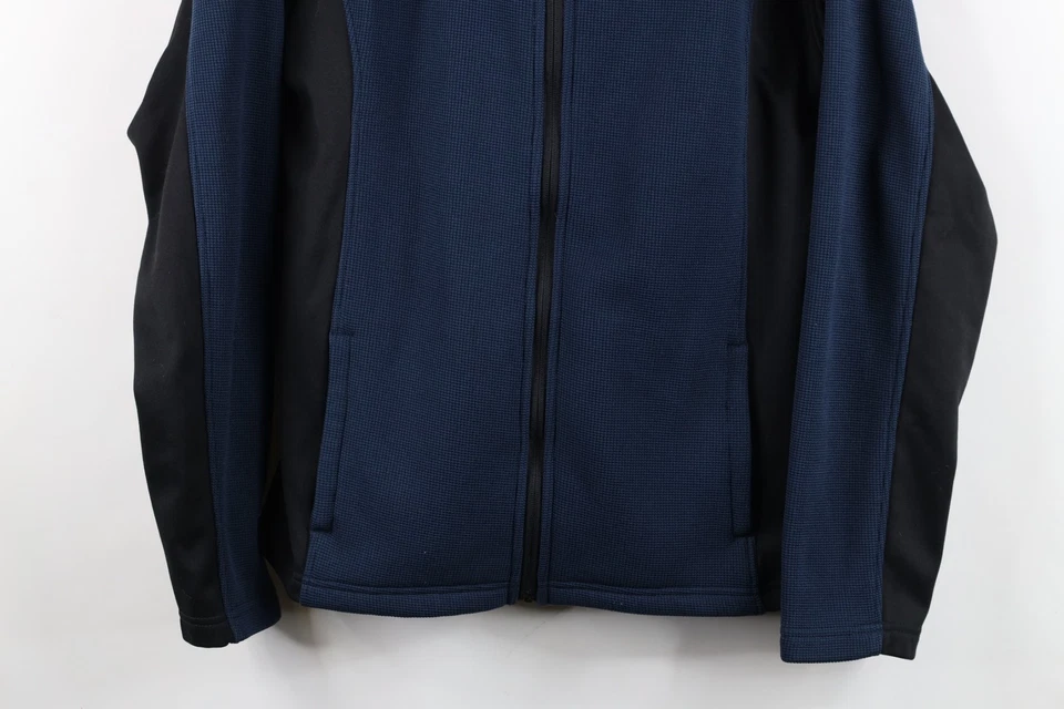 Spyder Mens Medium Faded Color Block Thermal Knit Frontier Sweater Jacket Blue - Image 3 of 4