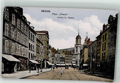 38241033 - Sedan Platz Crussy Kirche St. Charles