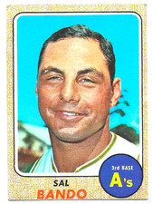 1968 Topps Baseball #146 Sal Bando Oakland Athletics