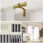 NEW Umbra Cappa Adjustable Curtain Rod 33-66 Inch Modern Brass Design & Hardware