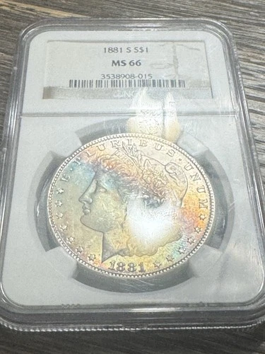 1881 S MORGAN DOLLAR NGC MS66! BEYOND STUNNING RAINBOW TONER! FABULOUS