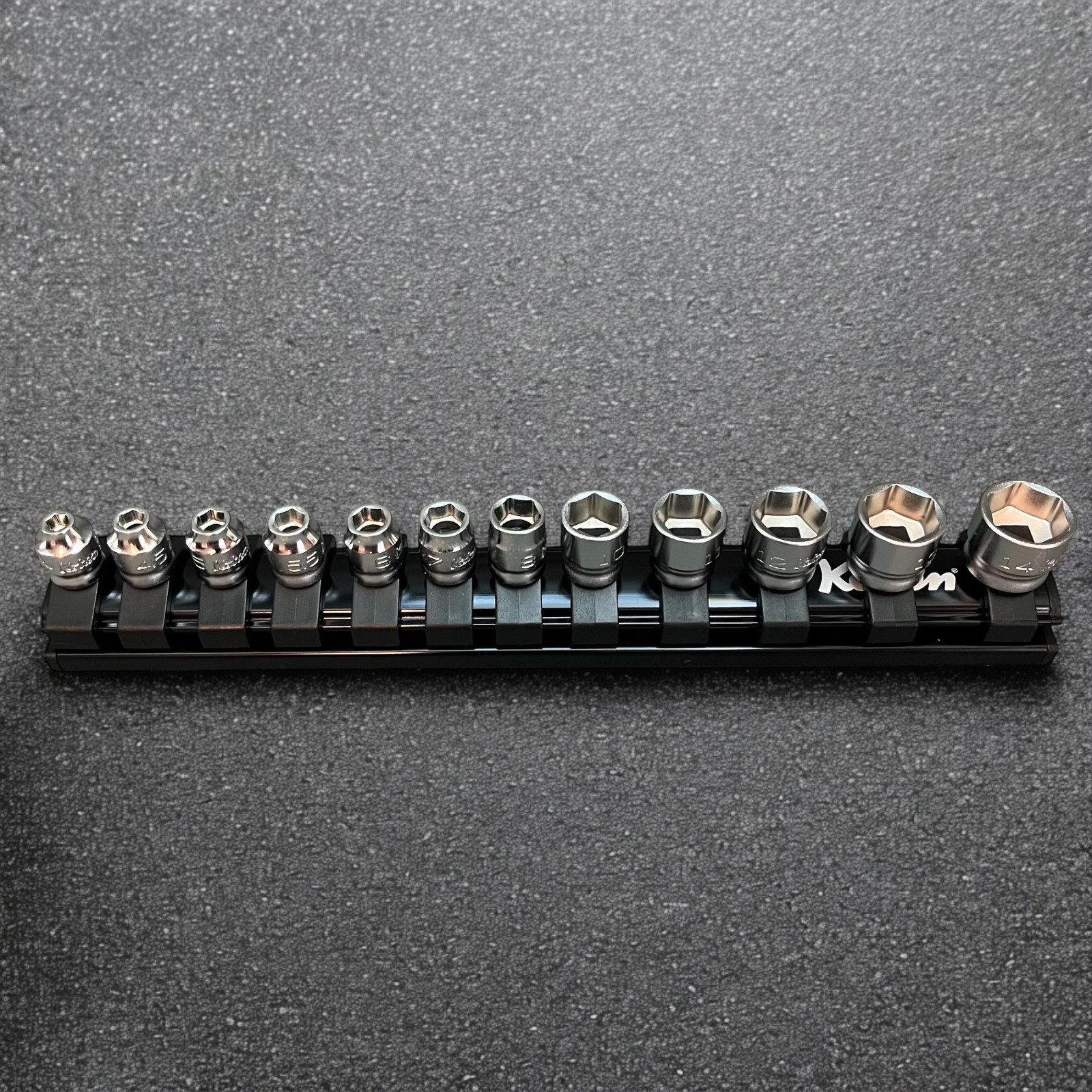 Ko-ken RS2400MZ/12 1/4 In SQ. DR. SOCKET SET 4-14MM 6 POINT Z-SERIES 12 ...