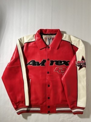 New Men's Avirex American Flight Bomber Jacket Genuine Cowhide Leather Jacket