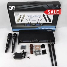 Wireless Microphone System UHF Dual SKM 9000 Handheld Microphone 75 Years Black