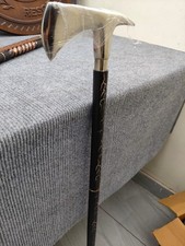 Edwardian Style Designer Head Handle 3 Fold Wooden Walking Stick For Father Gift