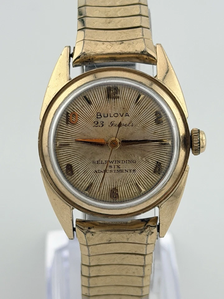 Bulova 23 Jewels Automatic Watch 10K Gold Filled w/ Box – 1958 Vintage - Image 3 of 4