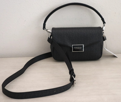 Guess DD985220 WMN's Coal/Gray PU Leather Jarson Monogram Crossbody/Shoulder Bag