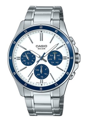 Casio Standard Analog White Dial Sports Quartz MTP-1374D-7A2V Men's Watch