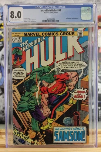 The Incredible Hulk #193 ~ 11/1975 ~ CGC Grade 8.0, Off-White to White Pages