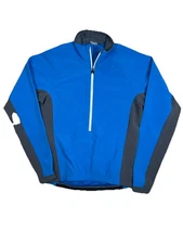 NWOT Nike 1/2 Zip Windfront Blue Biking Cycling Long Sleeve Jersey Men’s Size M
