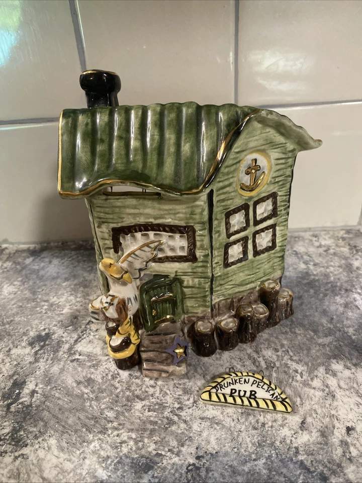 Vintage Blue Sky Clayworks by Heather Goldminc Drunken Pelican Pub 2004 READ - Image 2 of 4