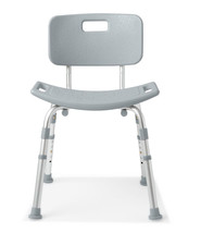Shower Chairs: Medline Aluminum Shower Chair with Back, Retail Packaging