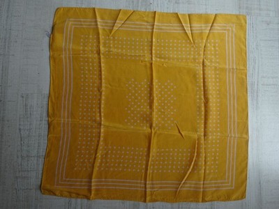 Mondi Gavroche Seidentuch 100% Echt Seide Tuch Gelb 50 x 53 cm mit Fehler