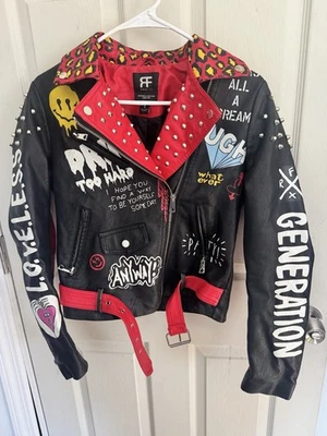 Studded Leather Jacket In Women's Coats & Jackets for sale | eBay
