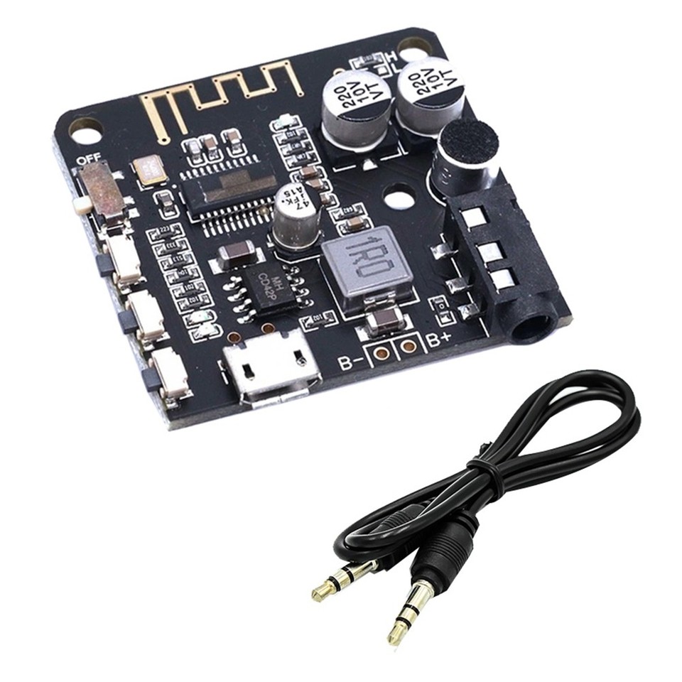 Ricevitore Audio Bluetooth 5.0 DIioee Per Auto - Decoder MP3, Con Ingresso AUX, Alimentazione USB, Modulo Amplificatore