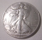 US Walking Liberty half dollar. 1946. Circulated.