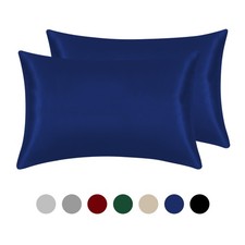 20 x 30 in Luxury Satin Pillowcase 2 Pack for Hair Skin Silk Pillow Cover Case