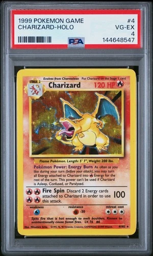 PSA 4 Charizard 4/102 1999 Base Set Holo Rare Pokemon Card