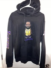 Pro Standard Luxury Athletic Brand Lebron #6 NBA LA Lakers Mens’ Black L Hoodie