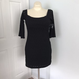 black eyelet dress