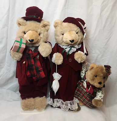 Vintage 1995 Telco MOTION-ettes 25'' CHRISTMAS BEAR FAMILY Great Condition VIDEO