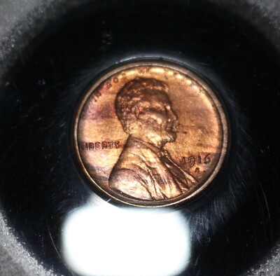 1916 S USA ONE CENT - LINCOLN -MINT STATE-RED BROWN-GREAT DETAILS