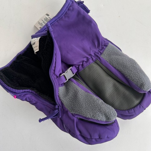 Head Jr. Youth Ski Mittens Purple/Violet Small W/ Zippered Side Closure & Fleece - Picture 4 of 7