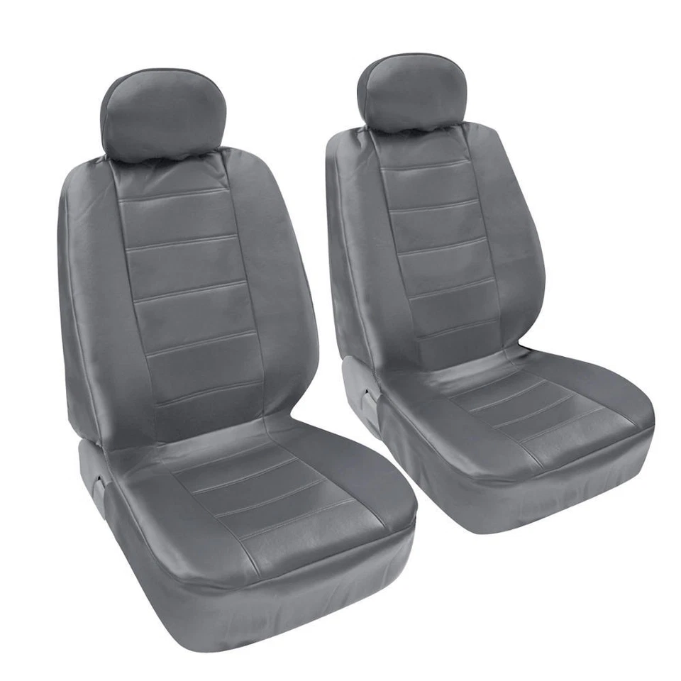 Juego completo de funda de asiento de auto de cuero gris ProSyn para Nissan Sentra Foto 4 de 4