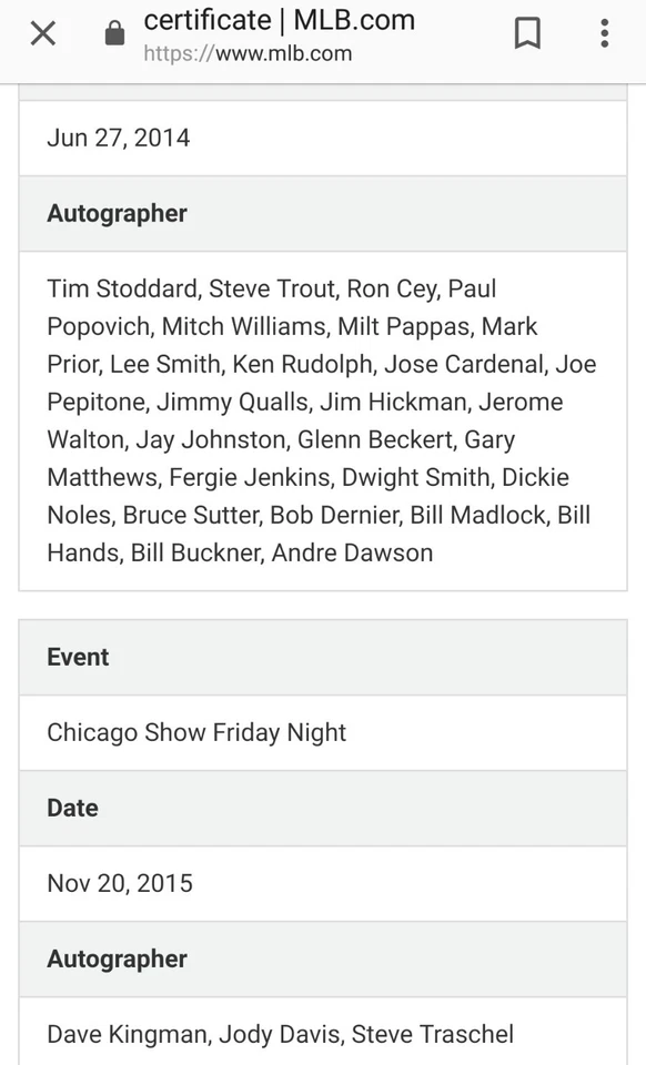 100 Years Wrigley Field Framed 16x20 Cubs 29 Autograph Bruce Sutter Andre Dawson - Image 4 of 4