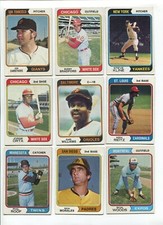 O - 1974 Topps 27 card lot: Checklist, Ken Reitz, Jorge Orta, Gary Gentry, etc.