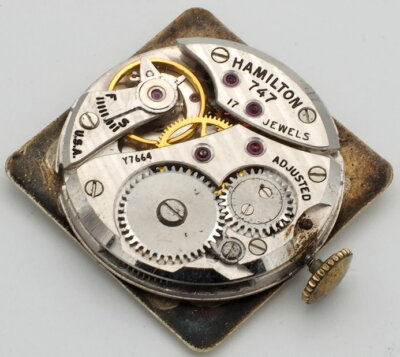 Vintage Hamilton Eric 747 Watch 17J 14K GP Clean Runs New Strap