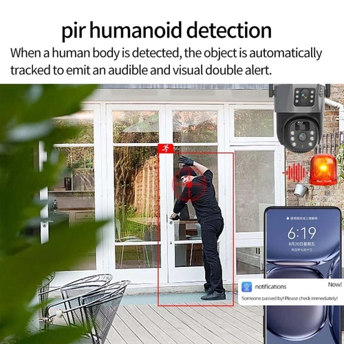 Wireless 4G 4K 6MP Dual Lens Solar Security Camera 10X Zoom PTZ CCTV Outdoor - Picture 8 of 12