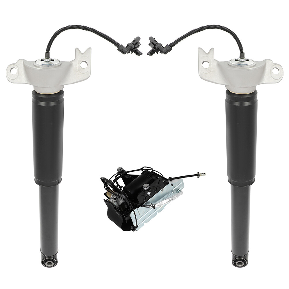Rear Shock Absorbers w/ Electric+Compressor Pump Pair For Cadillac XTS 2013-2019