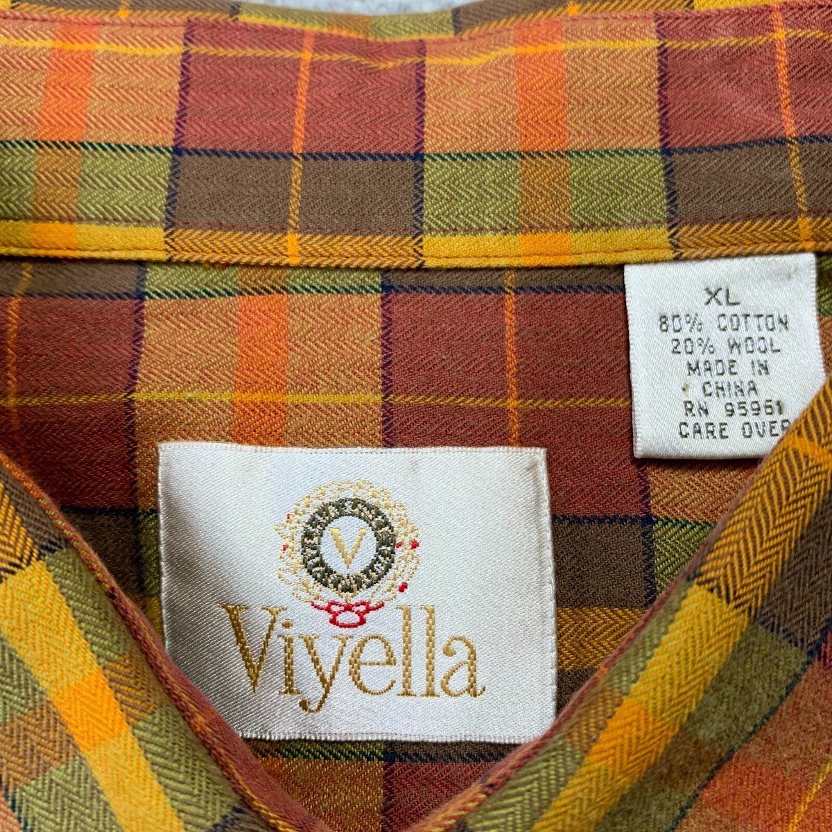 VINTAGE Viyella Shirt Mens Size XL Button Up Plaid Long VINTAGE Viyella Shirt Mens Size XL Button Up Plaid Long
