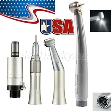 4Pcs NSK Style Dental E-generator LED High Low Speed Handpiece 2Hole Turbine PDB