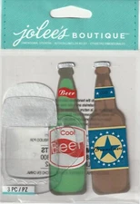 Jolee's by You 3-D non adhesive Embellishment BEER Theme 59343 FAST FREE Ship!