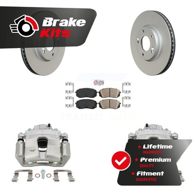 Front Disc Brake Caliper Coat Rotor Ceramic Pad Kit For 2016-2016 Hyundai Sonata