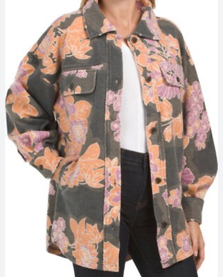 NWT Free People Ruby Jacket / Shacket Floral Print $178