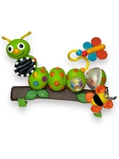 Sassy Caterpillar Stroller Activity Bar Center Toy Music Sounds Touch Snack Cup