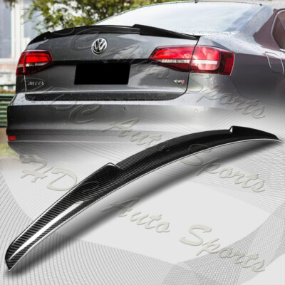 For 11-18 Volkswagen VW Jetta MK6 Sedan V-Style Carbon Fiber Trunk Spoiler Wing